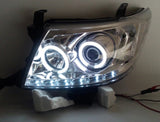 2012-2014 hilux vigo Refitting LED headlamp assembly Angel eye 2pc vigo headlights